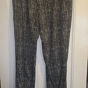 Robert Louis Black and White Patterned Straight Leg Pants
